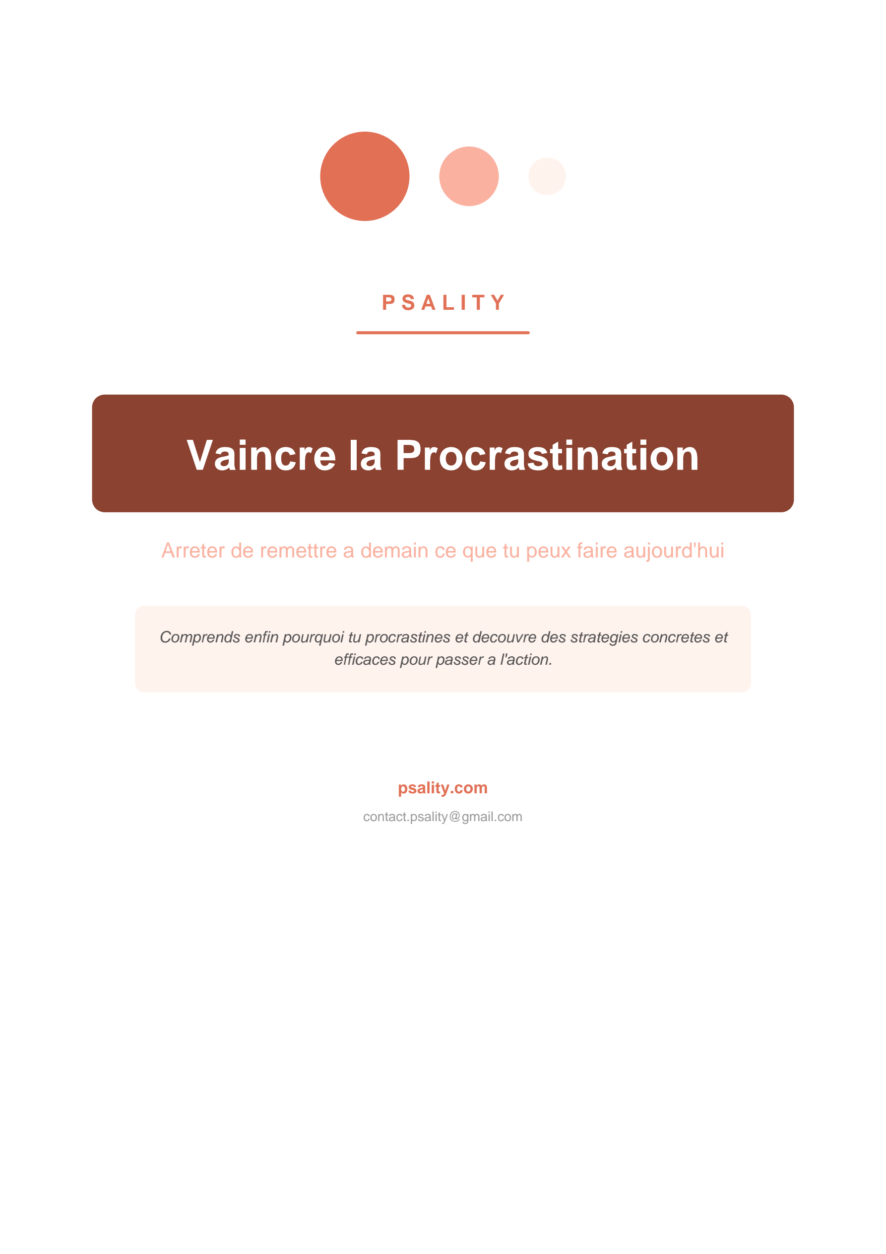 Vaincre la Procrastination