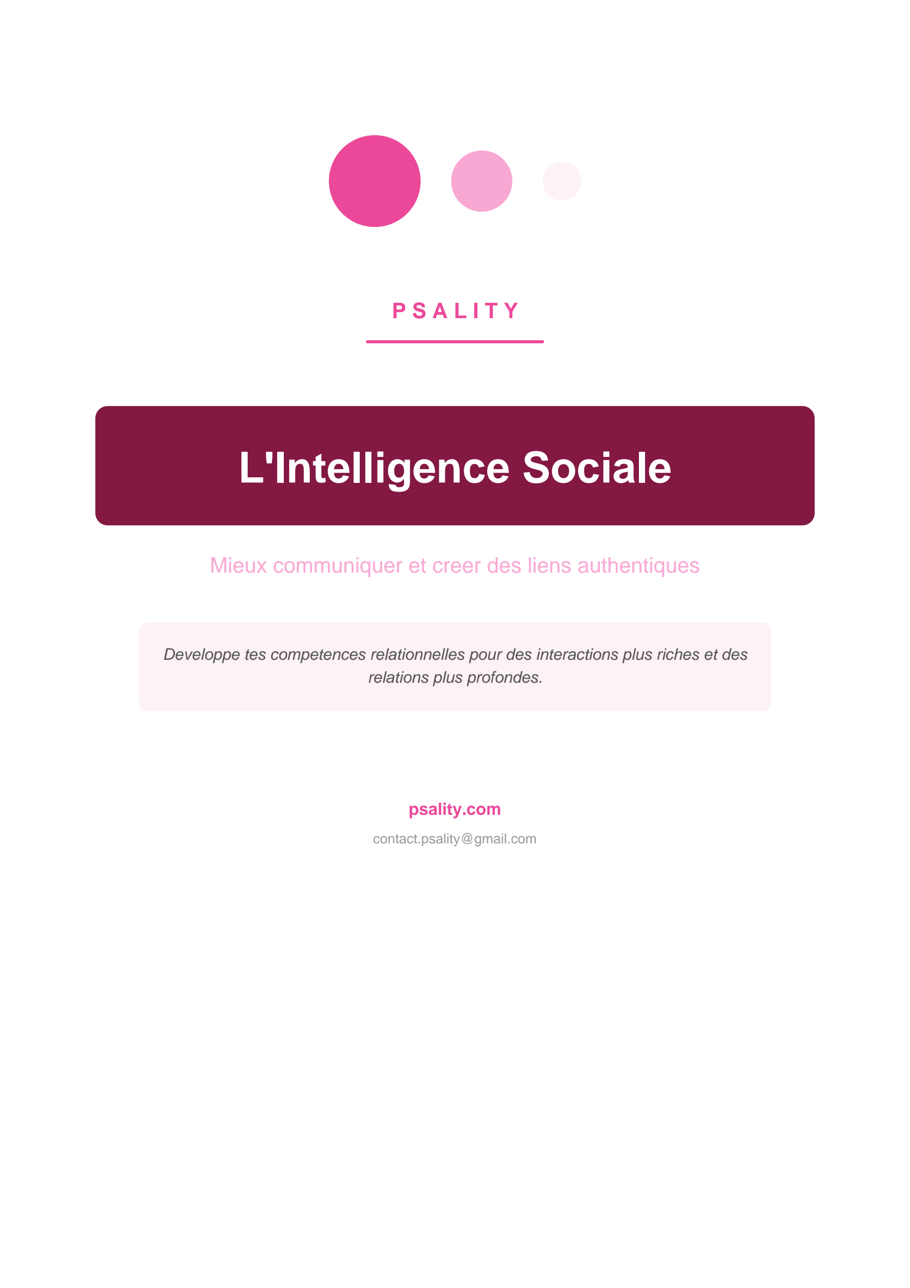L'Intelligence Sociale