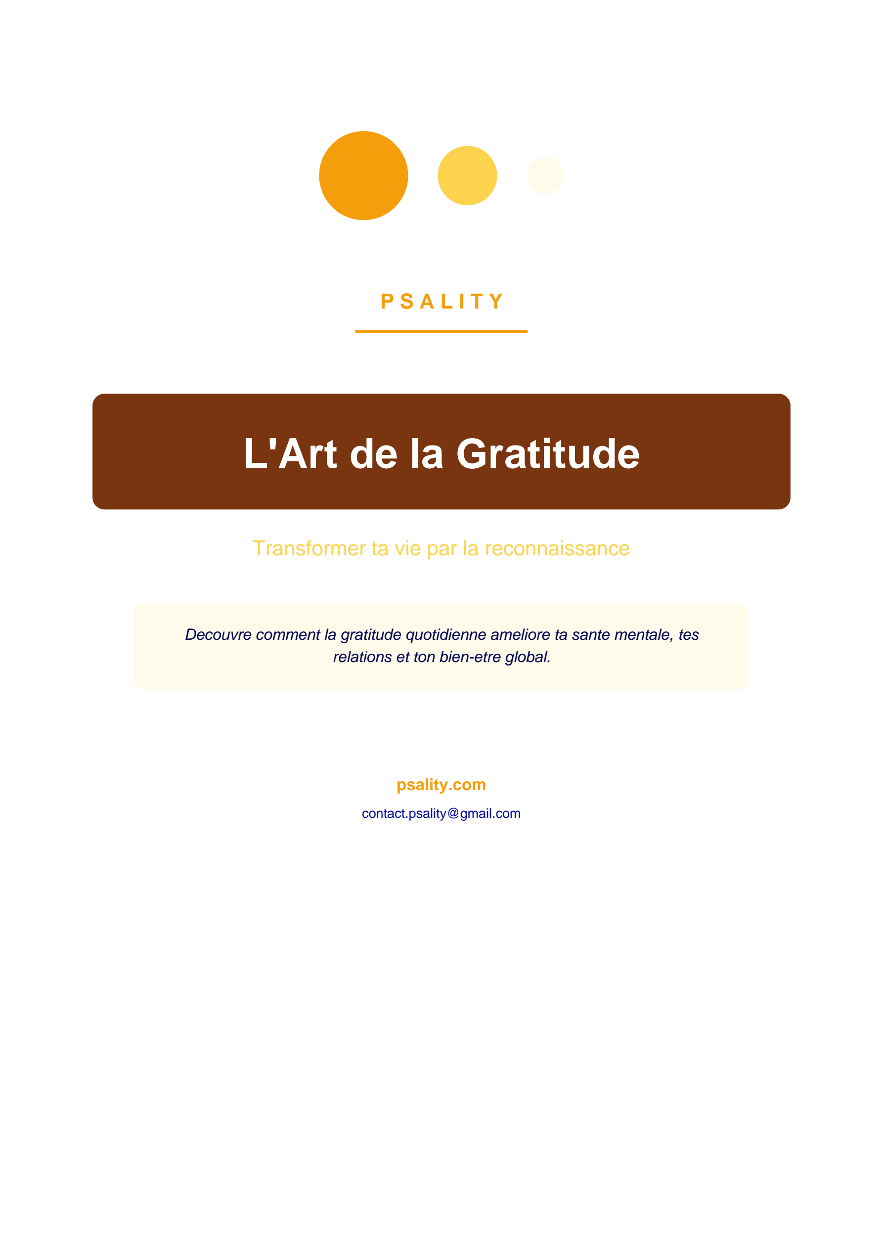 L'Art de la Gratitude